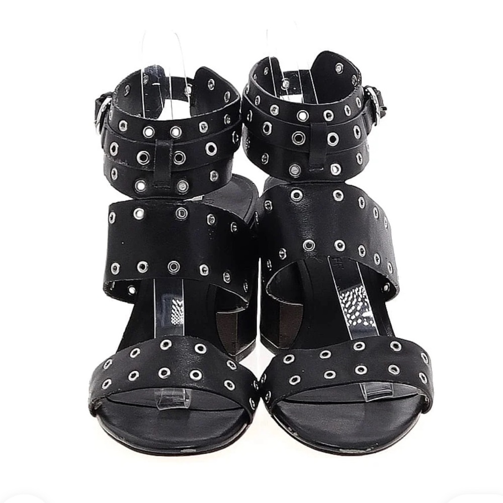 Super cute Rebecca Minkoff heels silver studded on black leather - Picture 14 of 16
